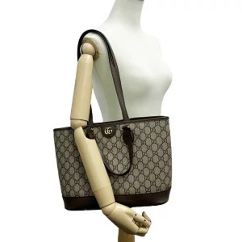 Gucci Bag GG Supreme Marmont Tote Brown Handbag Shoulder - Picture 7 of 8